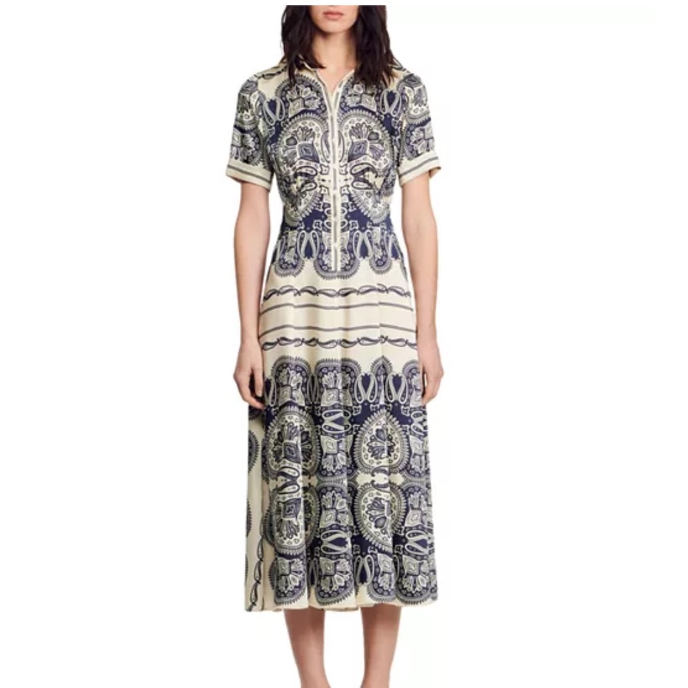 Sandro Juliette Shirt Midi Dress
